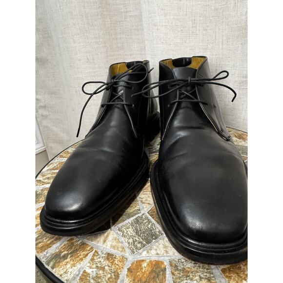 Cole Haan Black Leather Chukka Boots | Nike Air Sole | Men’s 8.5M - Picture 1 of 16